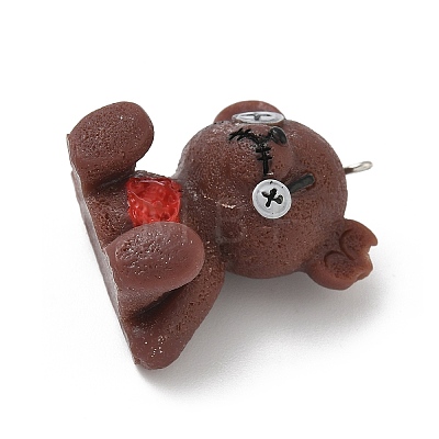 Halloween Opaque Resin Pendants LS-RESI-G115-01B-1