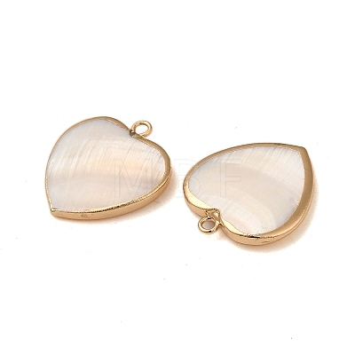 Natural Freshwater Shell Pendants SHEL-M021-14G-1