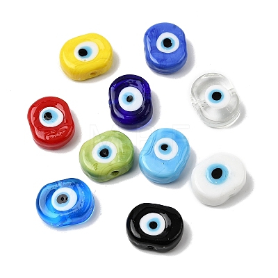 Handmade Evil Eye Lampwork Beads LAMP-G168-02-M-1