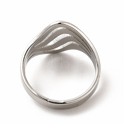 304 Stainless Steel Wave Adjustable Ring for Women RJEW-B027-05P-1