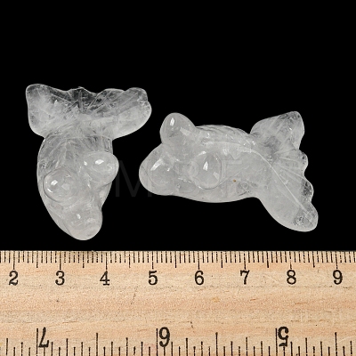 Natural Quartz Crystal Carved Healing Goldfish Figurines DJEW-D012-08L-1