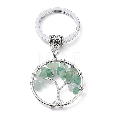 Natural Green Aventurine Keychain KEYC-E023-03D-1