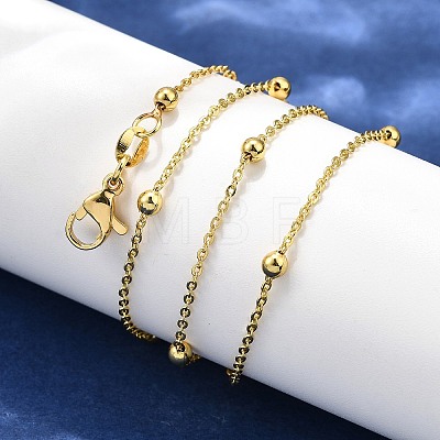 Brass Cable Chain Necklaces NJEW-I247-02G-1