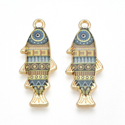 Alloy Enamel Pendants FIND-C037-16G-09-1-1