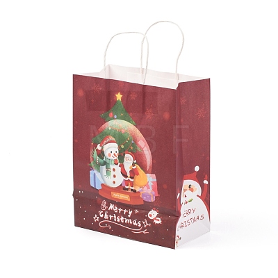 Christmas Theme Kraft Paper Bags ABAG-H104-D05-1