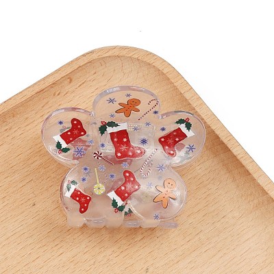 Christmas Theme PVC Claw Hair Clips PW-WGBF3A6-11-1