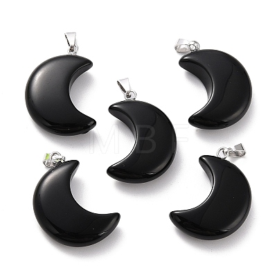 Natural Obsidian Pendants X-G-Z022-02L-1