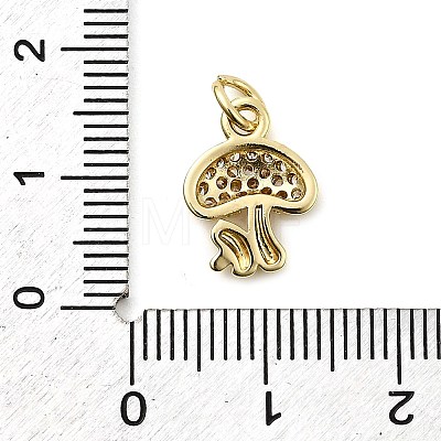 Brass Micro Pave Cubic Zirconia Charms KK-C134-30G-1