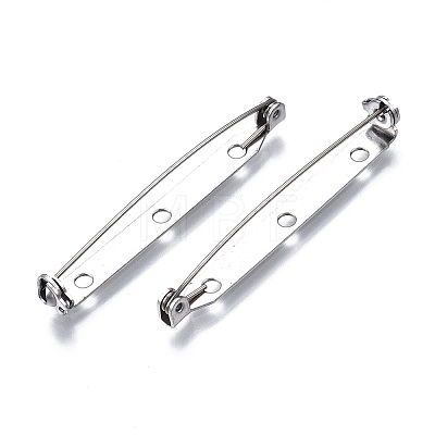 Tarnish Resistant 201 Stainless Steel Brooch Pin Back Safety Catch Bar Pins STAS-S117-022F-1