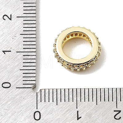 Brass Micro Pave Cubic Zirconia Beads CU-CBA389D-04G-05-1