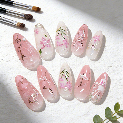 1Set Plastic Full Cover Press On False Nails MRMJ-CP0001-68-1