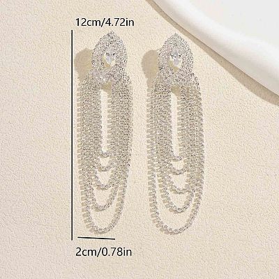 Brass Rhinestone Stud Earrings for Women DO8173-1