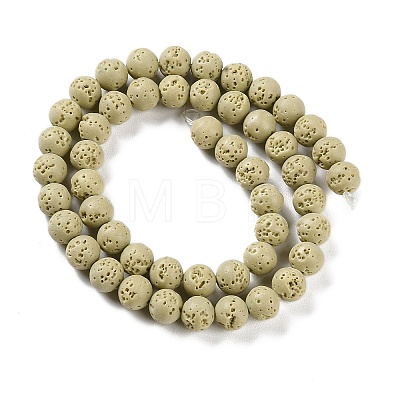 Synthetic Lava Rock Dyed Beads Strands G-H311-08B-01-1