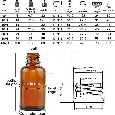 Straight Tip Glass Droppers MRMJ-FH0001-07-1