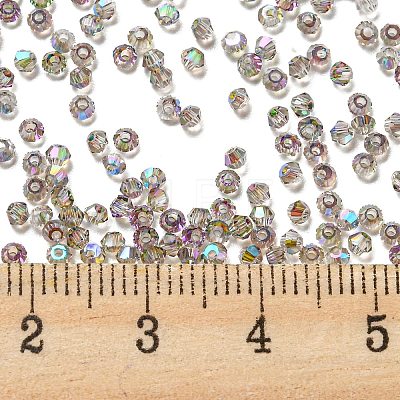 Full Rainbow Plated Transparent Electroplate Glass Beads EGLA-M030-02A-FR03-1