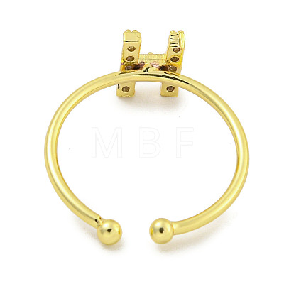 Rack Plating Brass Open Cuff Rings for Women RJEW-F162-02G-H-1