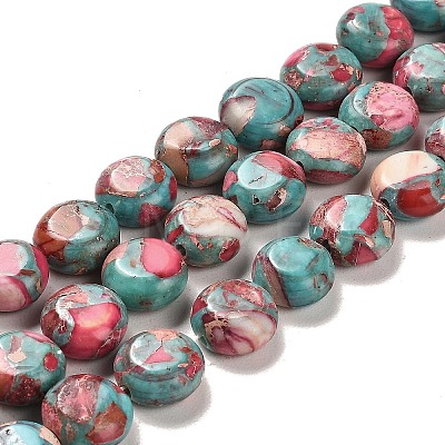 Synthetic Regalite/Imperial Jasper/Sea Sediment Jasper Beads Strands G-F765-M01-01-1