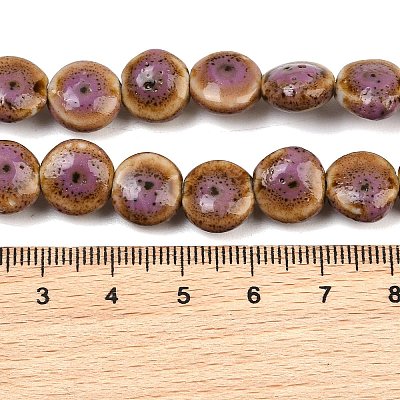 Vintage Style Glazed Porcelain Beads PORC-B002-12-02-1