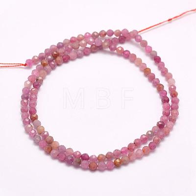 Natural Ruby/Red Corundum Beads Strands G-F509-16-2mm-1