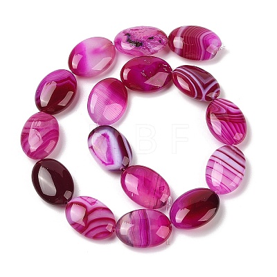 Natural Striped Agate/Banded Agate Beads Strands G-Q182-01A-1