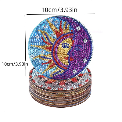 DIY 5D Diamond Painting Sun Cup Mat Kits PW-WGCF35D-01-1