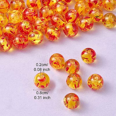 Resin Imitation Amber Beads RESI-YW0001-49-1