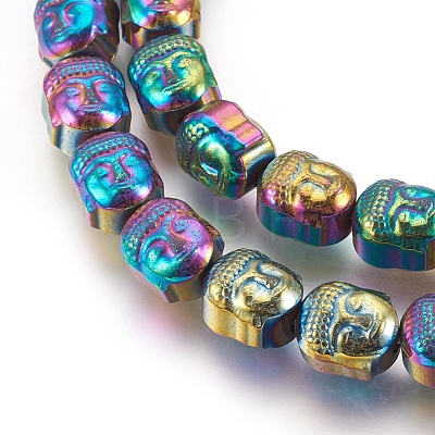 Electroplated Non-magnetic Synthetic Hematite Beads Strands G-P401-01-1