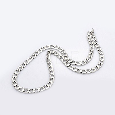 Trendy Unisex 304 Stainless Steel Curb Chain Twisted Chain Necklaces STAS-E063-04-1