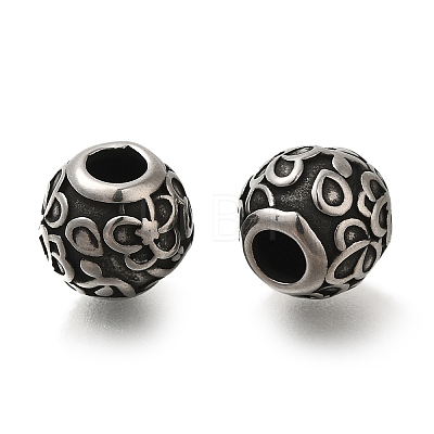 304 Stainless Steel European Beads STAS-D191-05J-AS-1