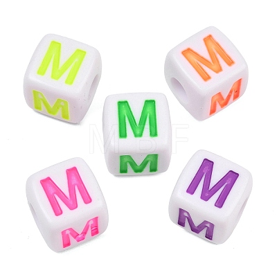 Opaque Acrylic Enamel European Beads AC-ACBA1794-04M-1