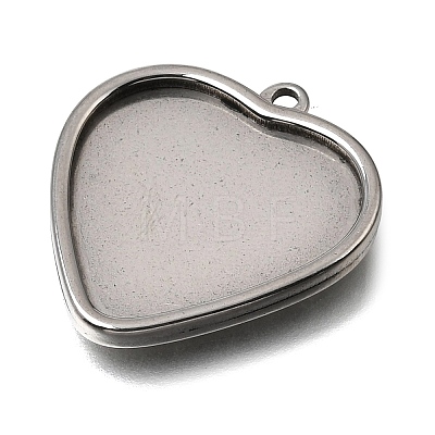 304 Stainless Steel Pendant Cabochon Settings STAS-F365-01D-P-1