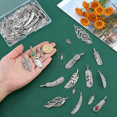 96Pcs Tibetan Style Alloy Pendants TIBE-PH0002-56-1