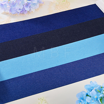 4Pcs 4 Colors Denim Cloth Iron on Sew on Patches SENE-TA0001-04-1