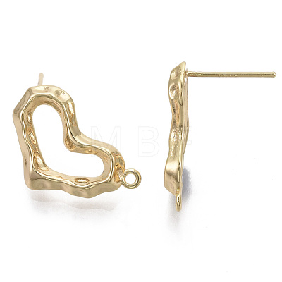 Brass Stud Earring Findings KK-R130-039B-NF-1