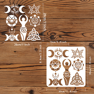 Plastic Reusable Drawing Painting Stencils Templates DIY-WH0172-900-1