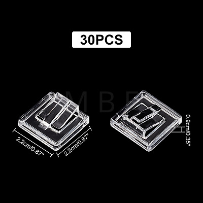 Square Transparent Acrylic Single Ring Display Stands RDIS-WH0016-01A-1