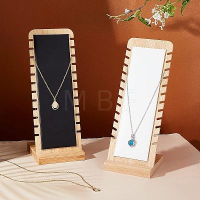 Phyllostachys Pubescens Necklace Display Stand NDIS-WH0002-14B-1