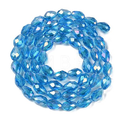 Transparent Electroplate Glass Beads Strands LS-EGLA-N013-T6mm-B17-1