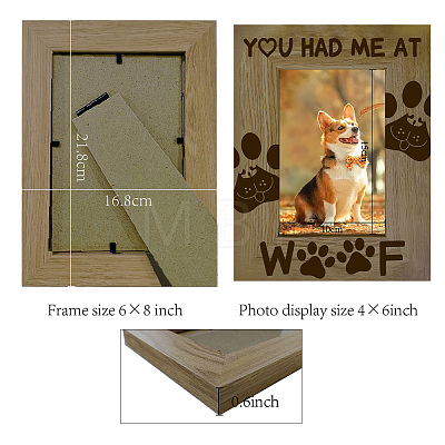 Natural Wood Photo Frames AJEW-WH0292-063-1