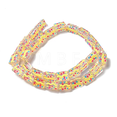 Handmade Bumpy Lampwork Beads Strands LAMP-K037-14B-1