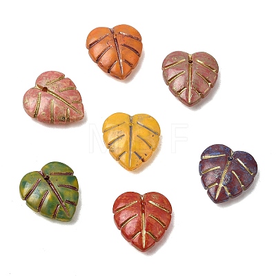 Painted Glass Beads Strands GLAA-Z021-07B-1