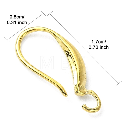 18Pcs 3 Colors Brass Smooth Earring Hooks KK-YW0002-14-1