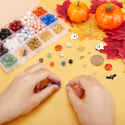 Olycraft DIY Halloween Gemstone Bracelet Necklace Making Kit DIY-OC0008-56-1