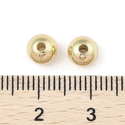 Rack Plating Brass Round Beads KK-A235-01G-05-1