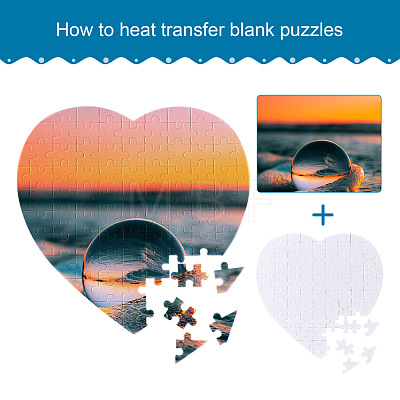 Paper Heat Press Thermal Transfer Crafts Puzzle AJEW-TA0001-19-1