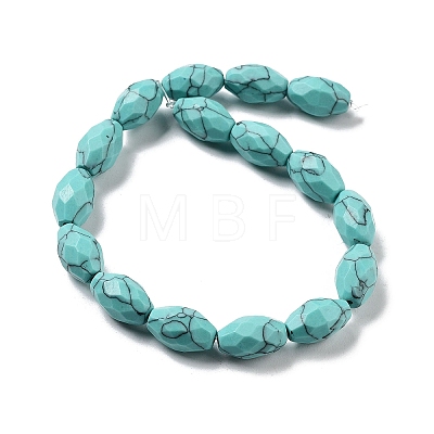 Synthetic Turquoise Beads Strands G-P520-C15-01-1