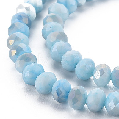 Opaque Baking Paint Glass Beads Strands LS-EGLA-N006-010A-B01-1