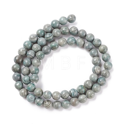 Natural Silver Line Jasper Beads Strands G-P451-02B-E-1