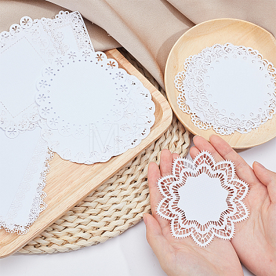BENECREAT 4Sets 4 Styles Lace Papers DIY-BC0002-90-1