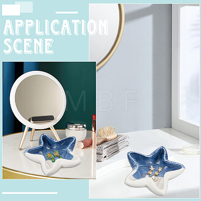Ocean Themed Ceramic Jewelry Plate AJEW-WH20064-37C-1